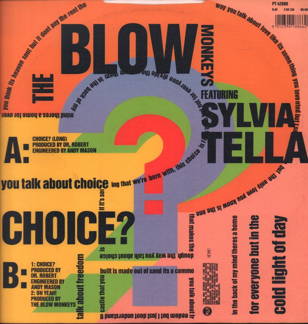 Blow Monkeys - Choice - 12 Inch