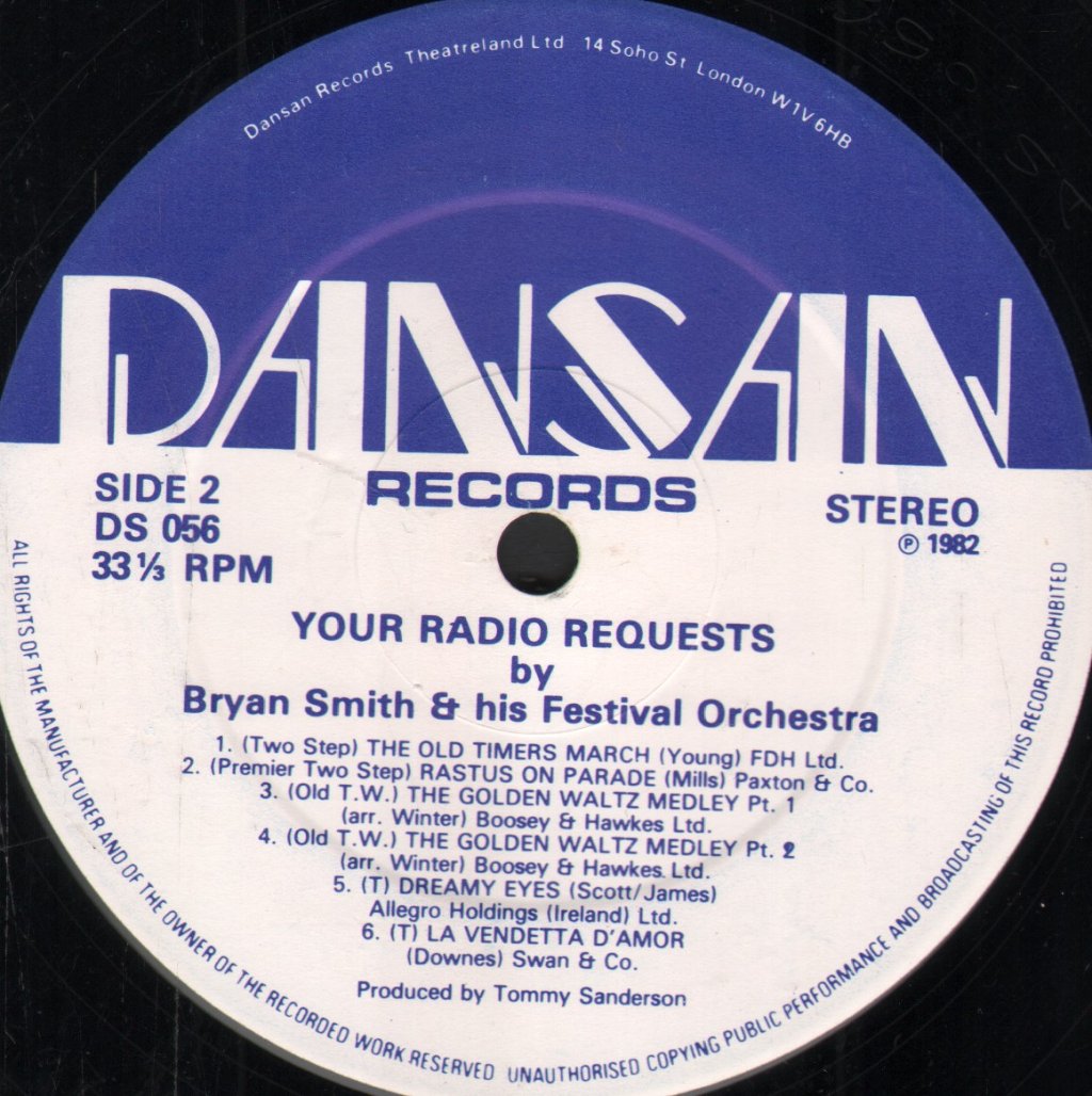 Bryan Smith And His Festival Orchestra - Your Radio Requests - Lp
