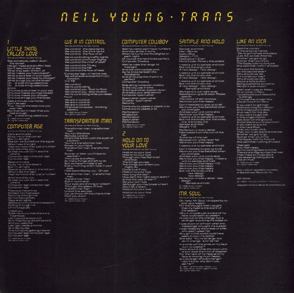 Neil Young - Trans - Lp
