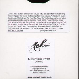 Mohair - Everything I Want - Cdr