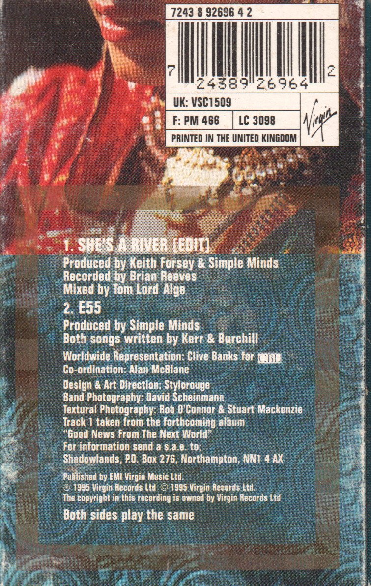 Simple Minds - She's A River - Cassette