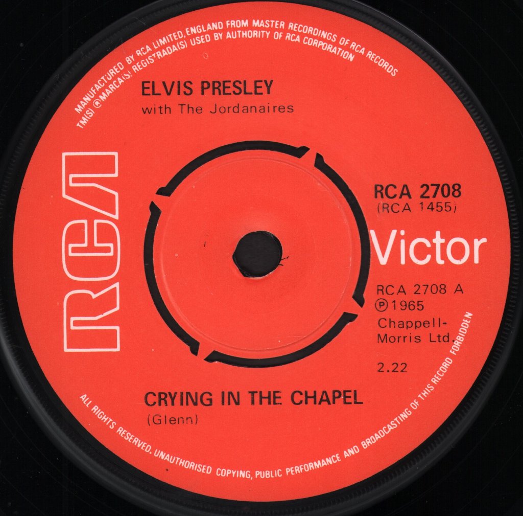Elvis Presley - Crying In The Chapel - 7 Inch