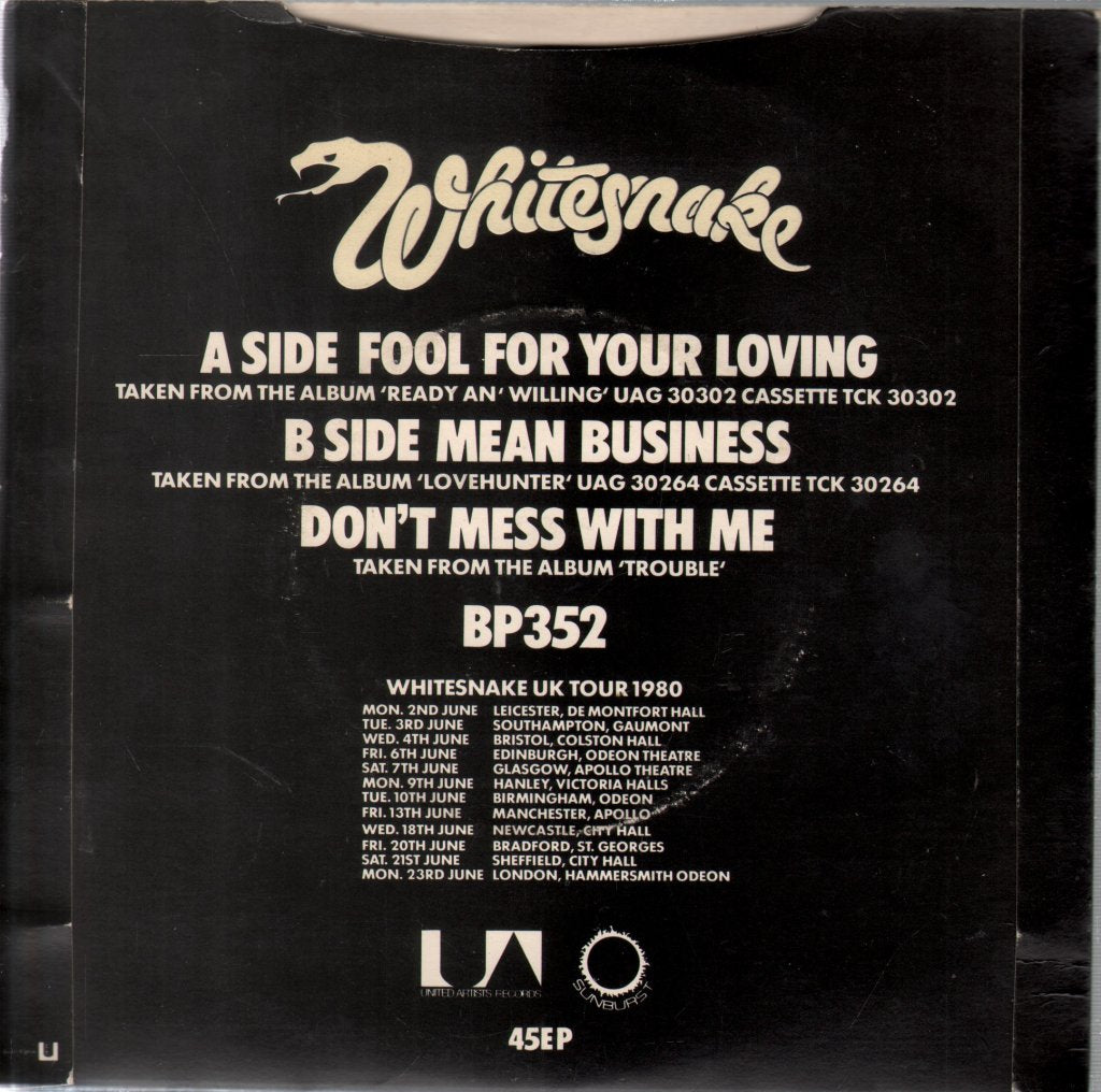 Whitesnake - Fool For Your Loving - 7 Inch