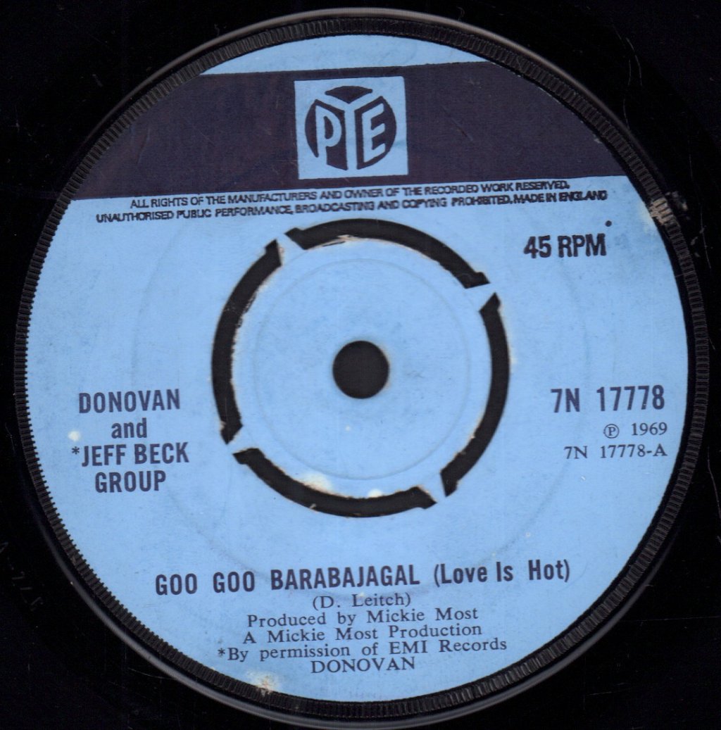 Donovan With The Jeff Beck Group - Goo Goo Barabajagal - 7 Inch