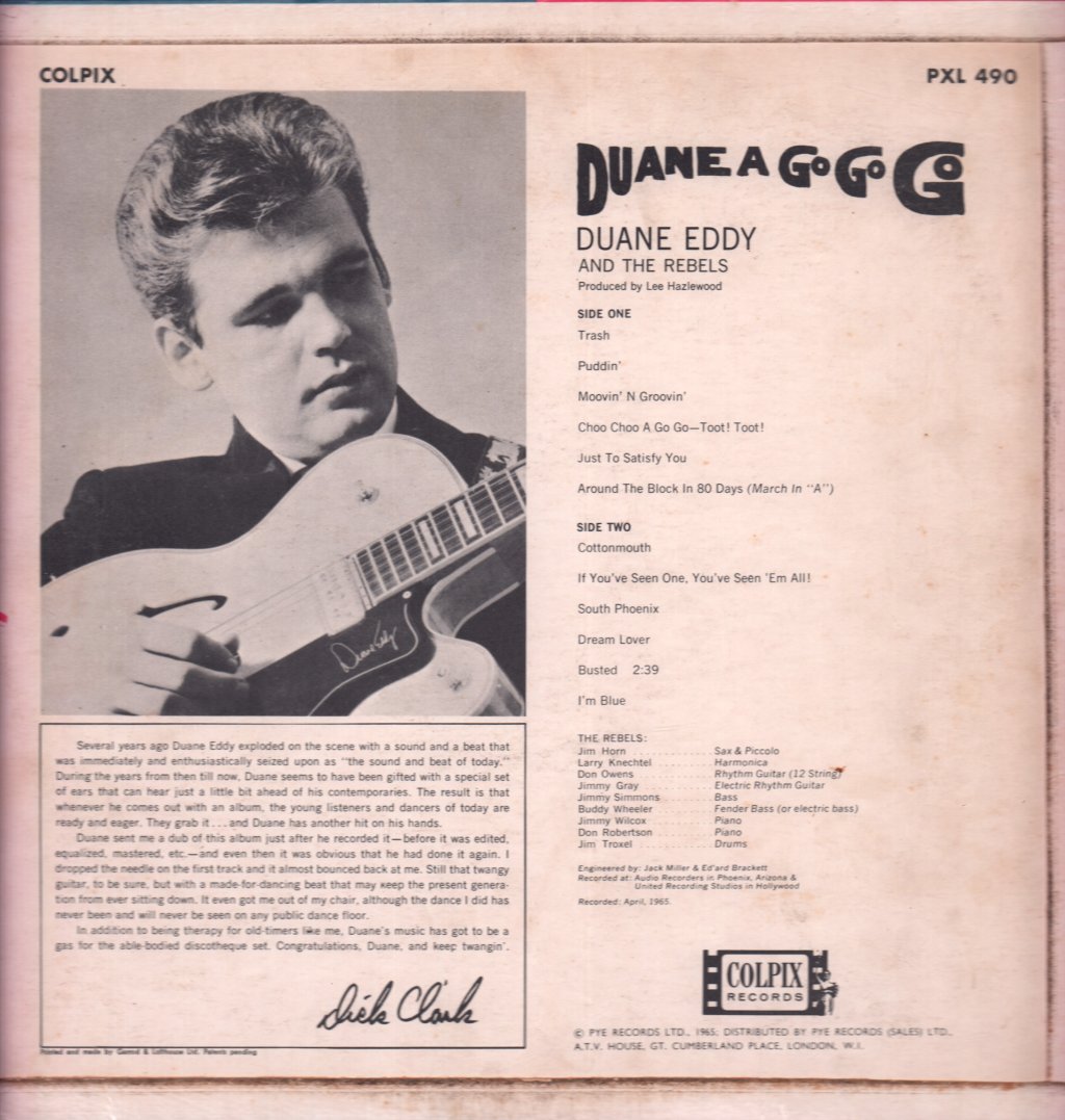 Duane Eddy And The Rebels - Duane A Go Go Go - Lp