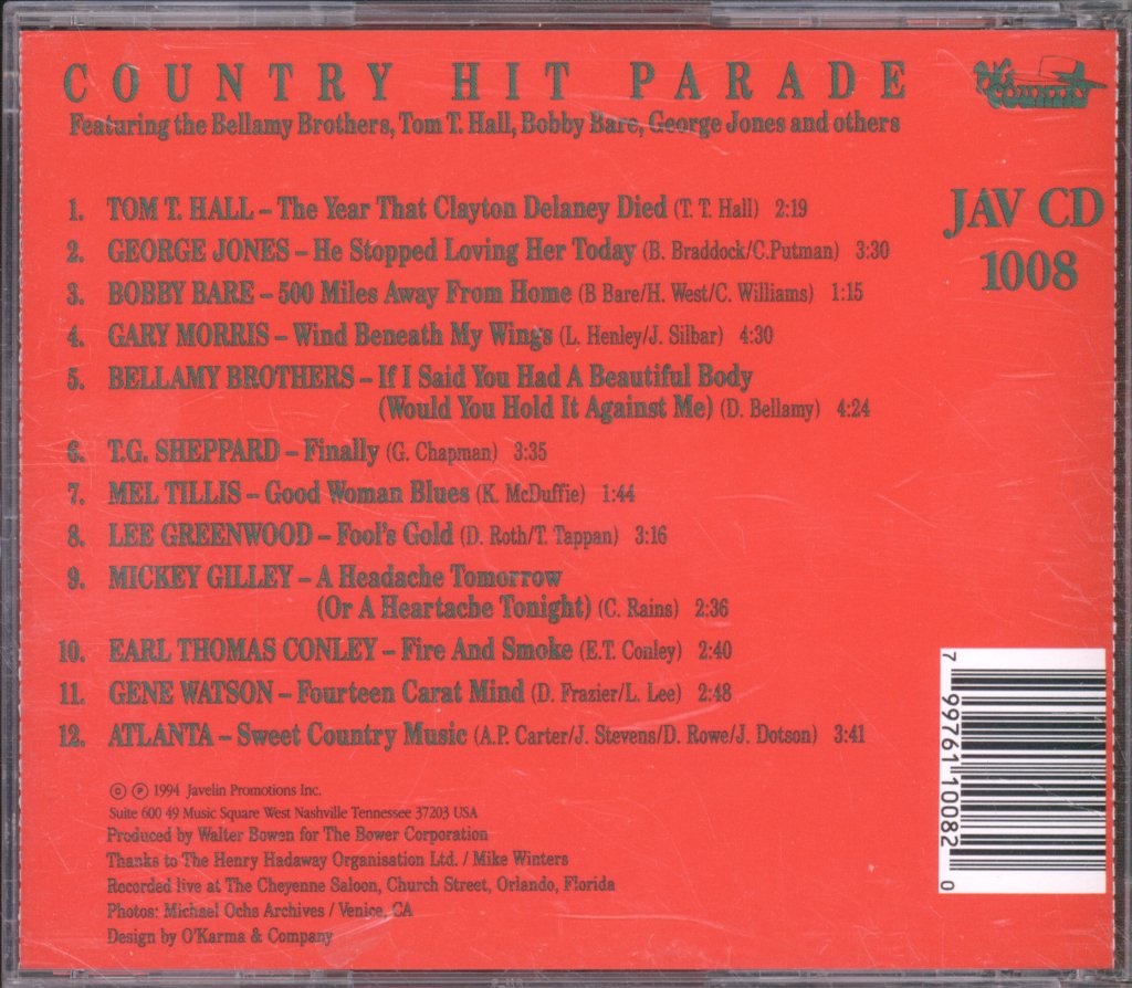 Various Artists - Country Hit Parade - Cd