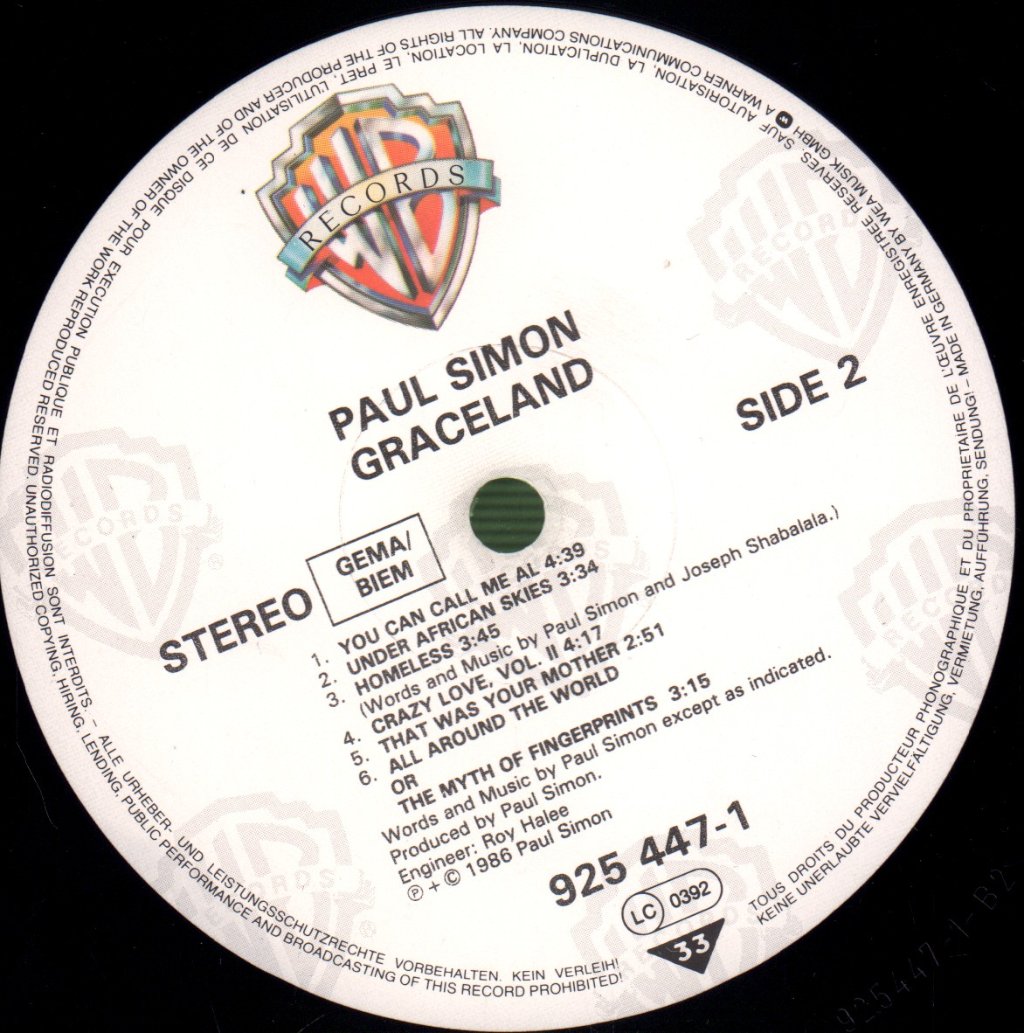 Paul Simon - Graceland - Lp