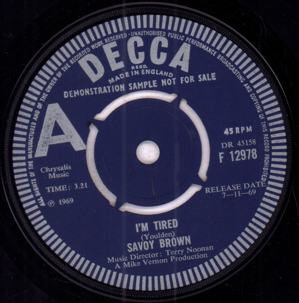 Savoy Brown - I'm Tired - 7 Inch