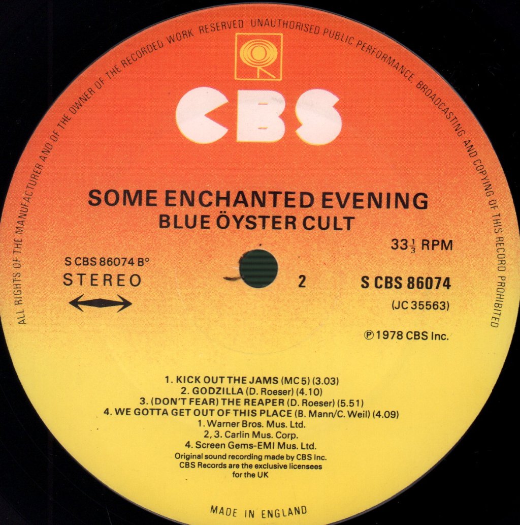 Blue Oyster Cult - Some Enchanted Evening - Lp