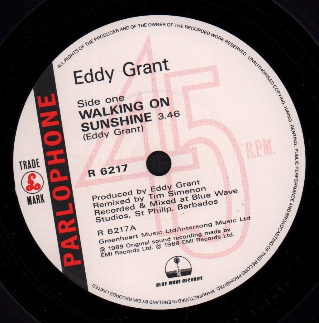 Eddy Grant - Walking On Sunshine - 7 Inch