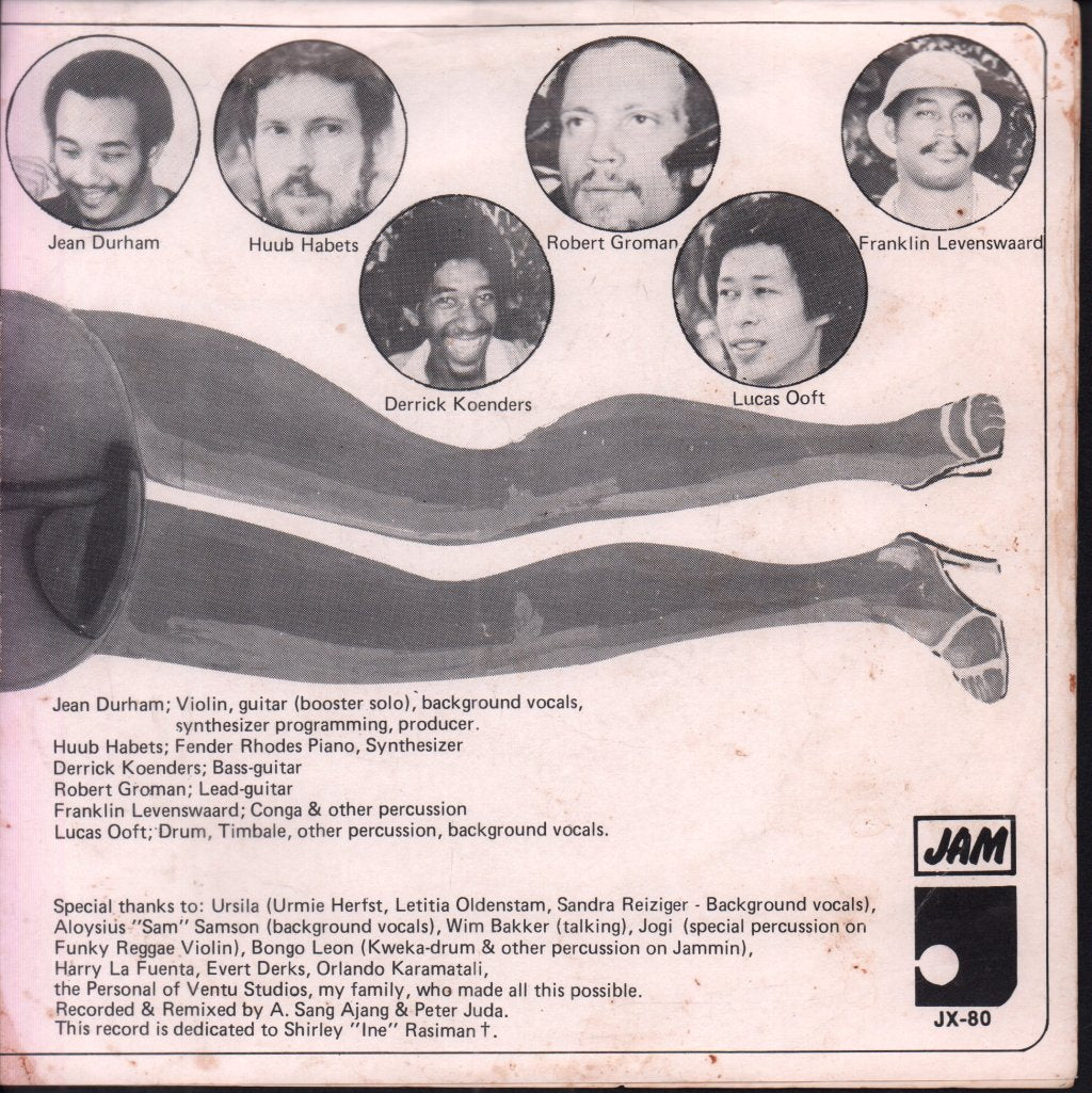 Jam Band '80 Featuring Jean Durham - Funky Reggae Violin - 7 Inch