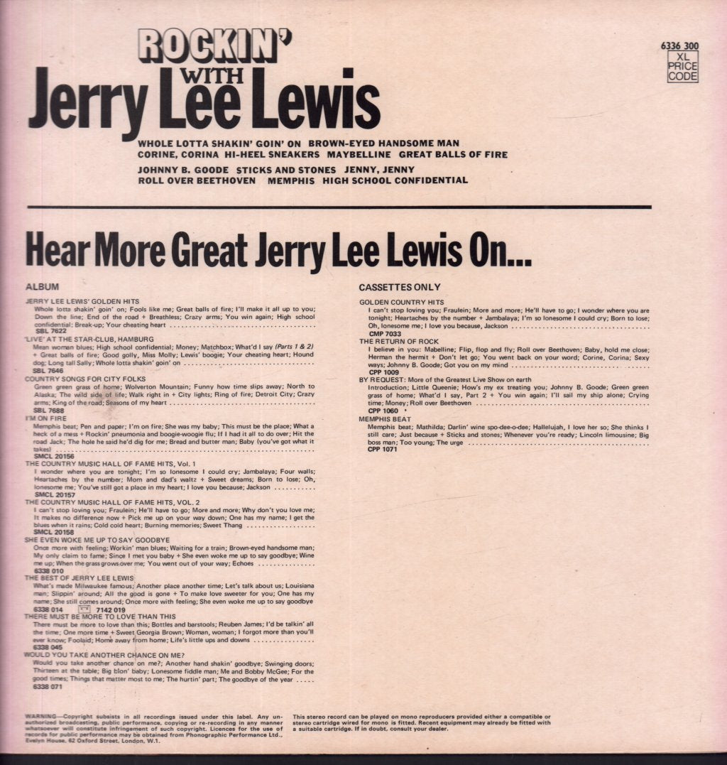 Jerry Lee Lewis - Rockin' With - Lp