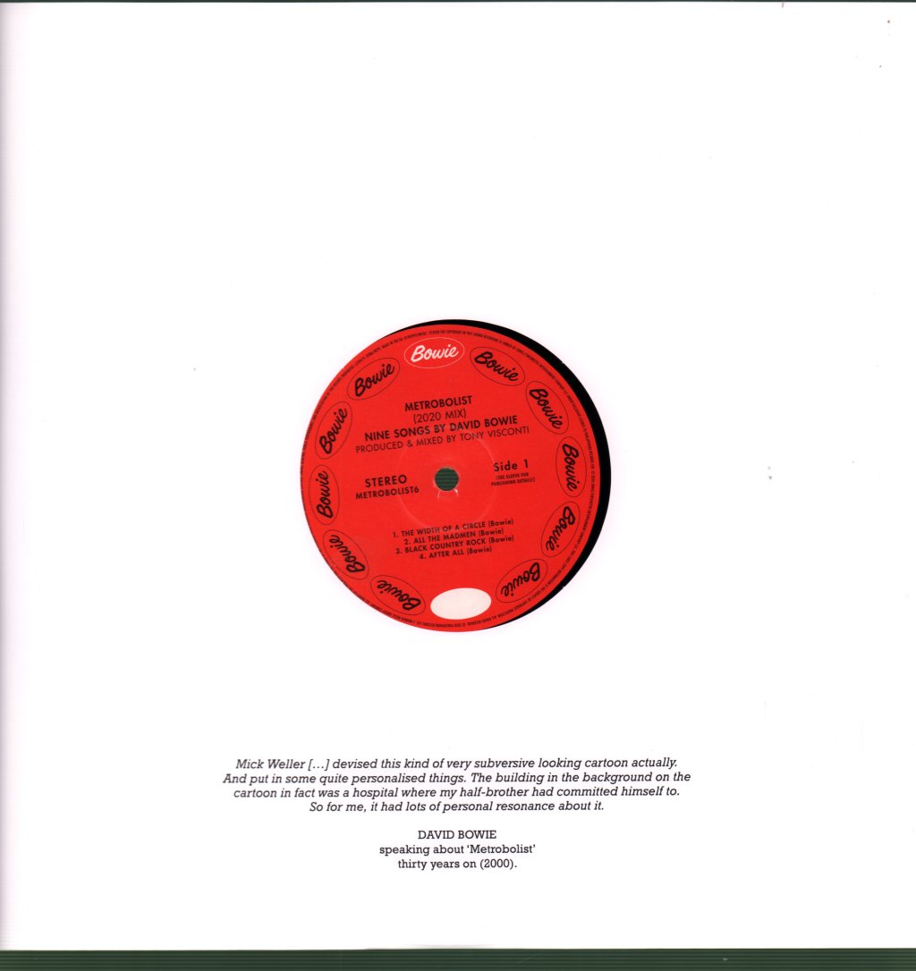David Bowie - Metrobolist (Nine Songs By David Bowie) - Lp