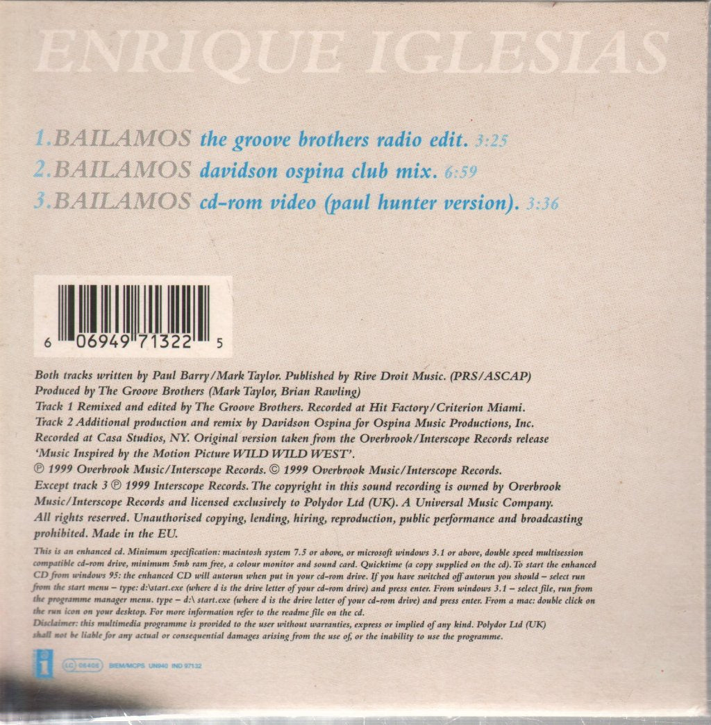 Enrique Iglesias - Bailamos - Cd