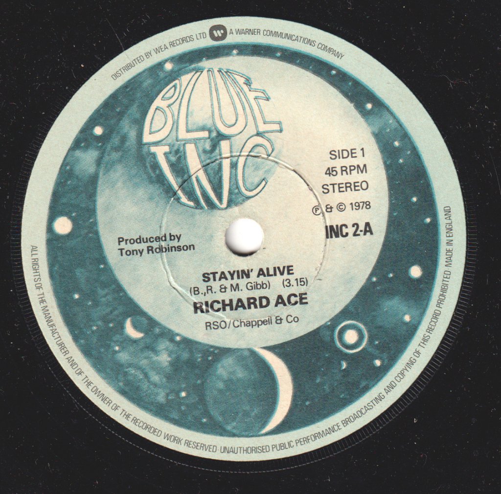 Richard Ace - Stayin' Alive - 7 Inch