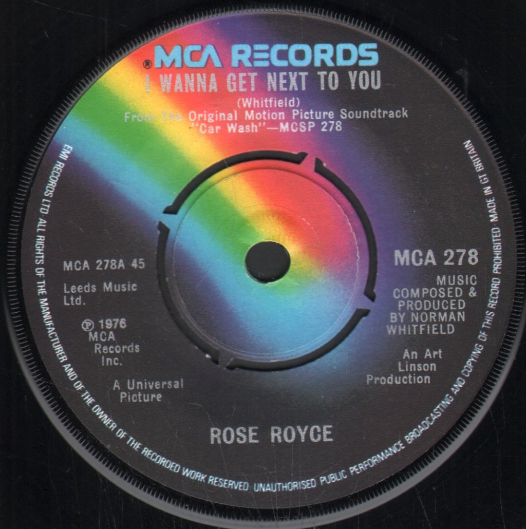 Rose Royce - I Wanna Get Next To You - 7 Inch