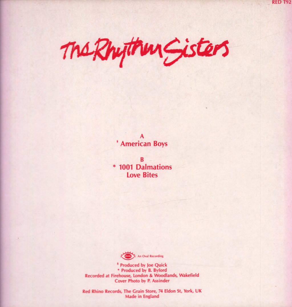 Rhythm Sisters - American Boys - 12 Inch