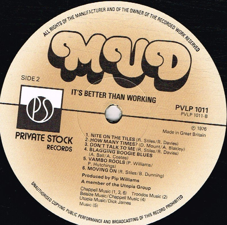 Mud - It's Better Than Working - Lp