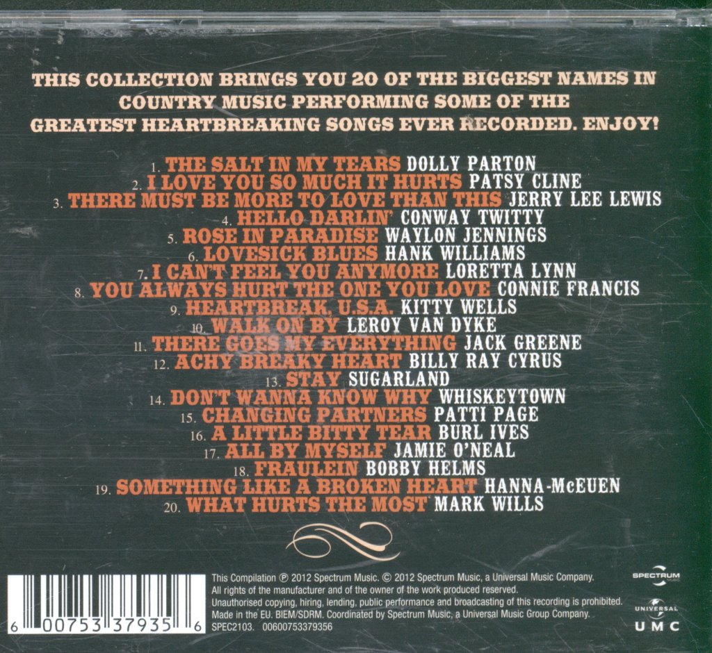 Various Artists - 20 Original Country Heartbreak Classics - Cd