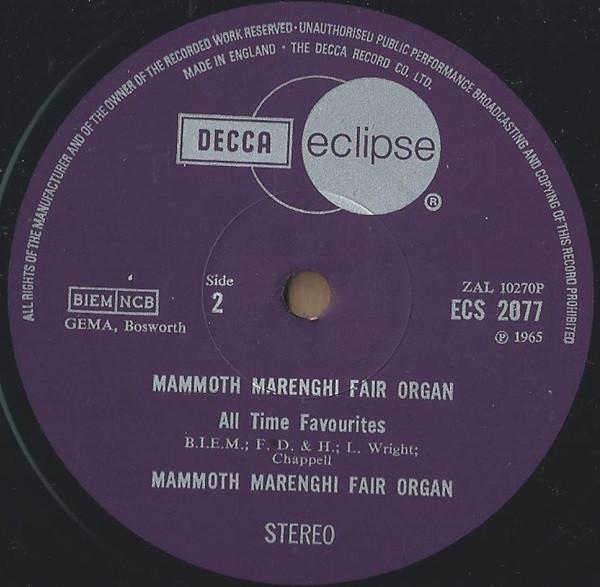 Mammoth Marenghi Fair Organ - All-Time Favourites - Lp