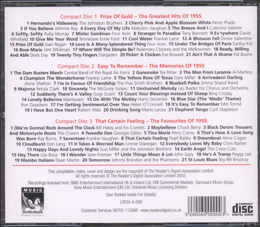 Various Artists - Sounds Of The Fifties - Nineteen 55 - Triple Cd