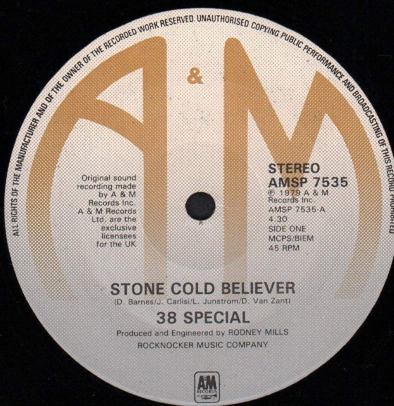 38 Special - Stone Cold Believer - 12 Inch