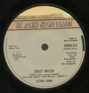 Elton John - Crazy Water - 7 Inch