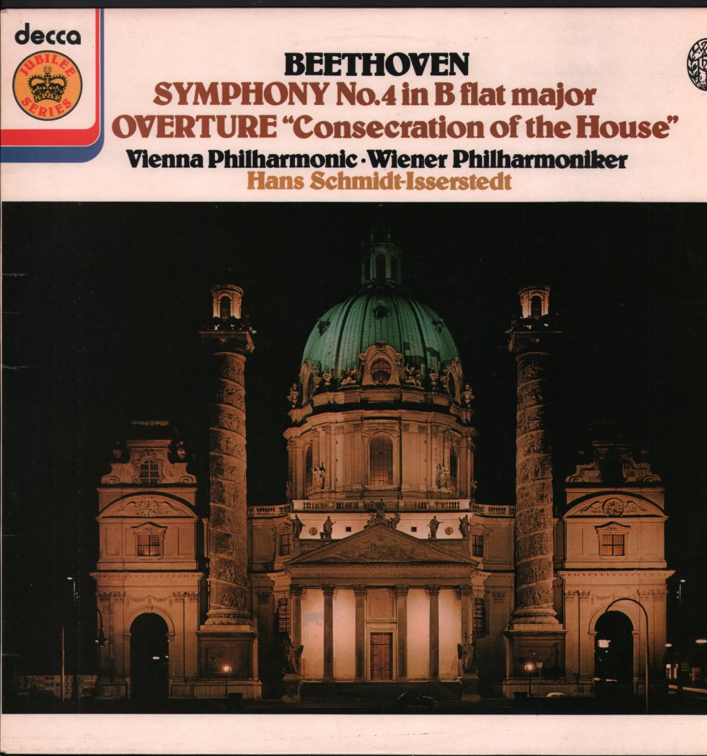 Hans Schmidt-Isserstedt / Vienna Philharmonic Orchestra - Beethoven - Symphony No.4 In B Flat Major / Overture - Lp