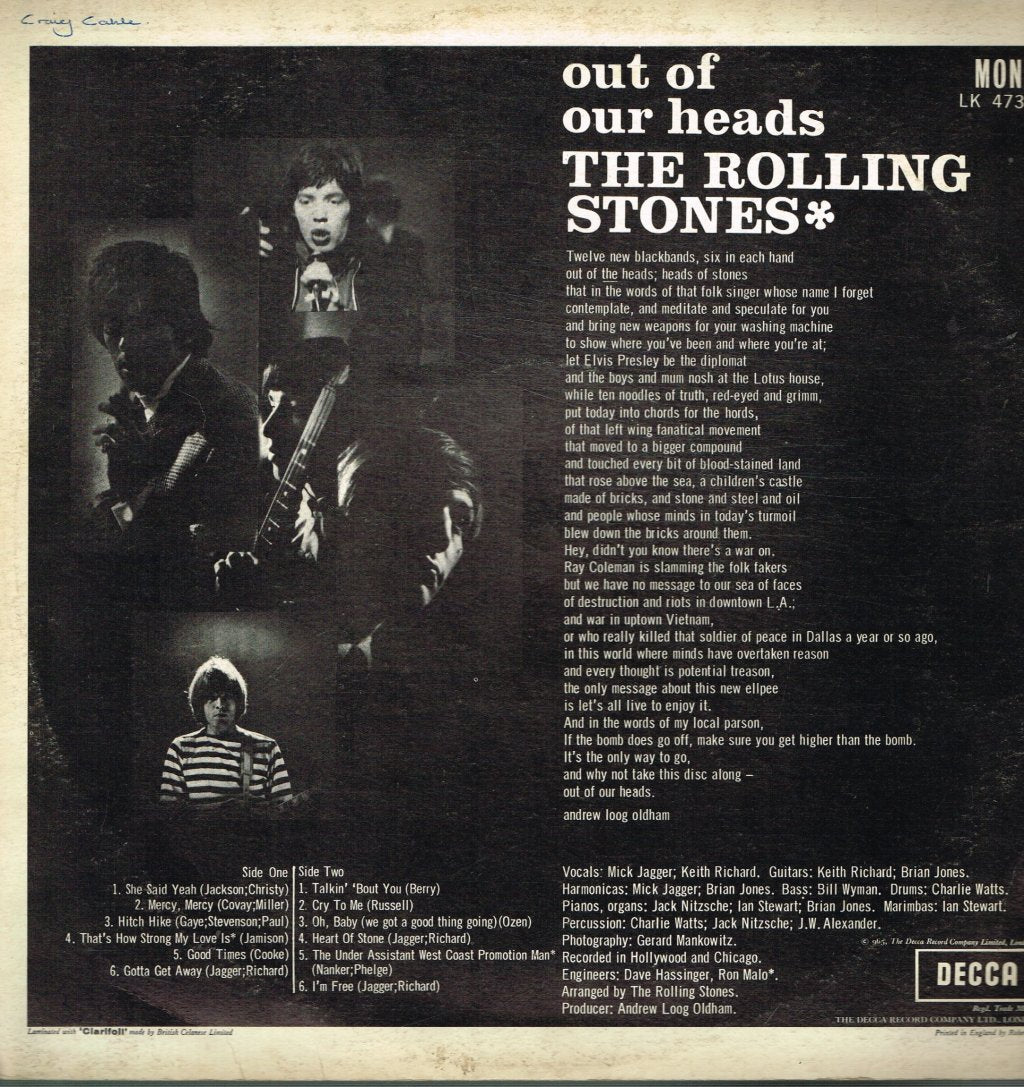 Rolling Stones - Out Of Our Heads - Lp