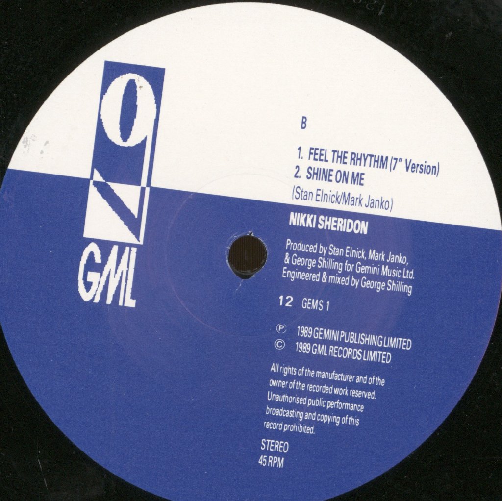 Nikki Sheridon - Feel The Rhythm - 12 Inch