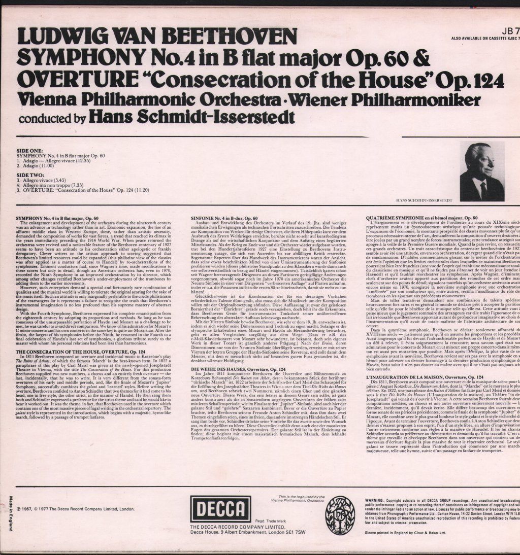 Hans Schmidt-Isserstedt / Vienna Philharmonic Orchestra