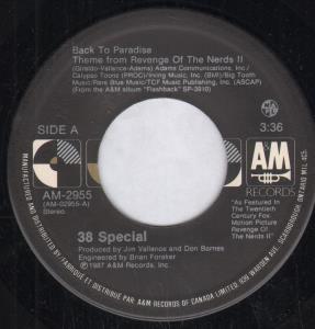 38 Special - Back To Paradise - 7 Inch