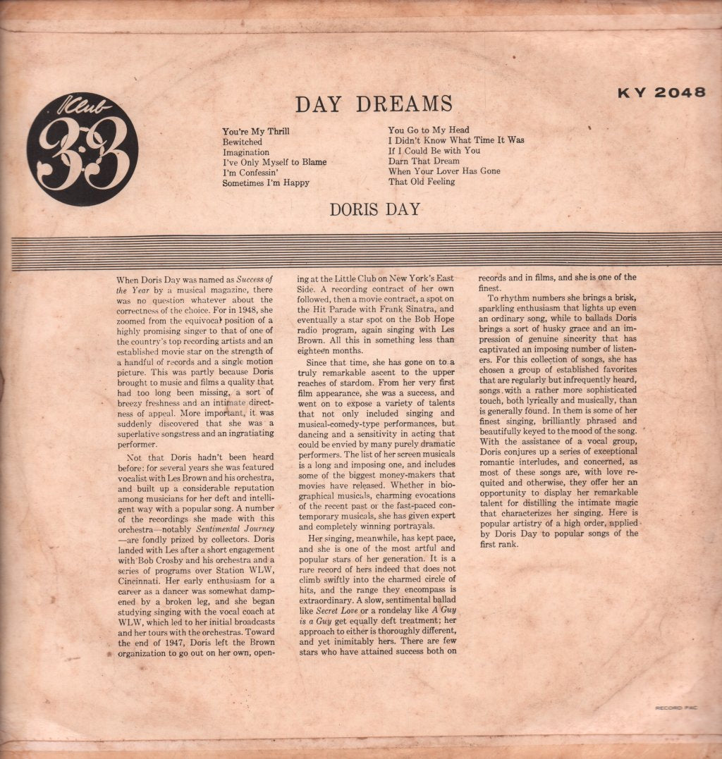 Doris Day - Day Dreams - Lp