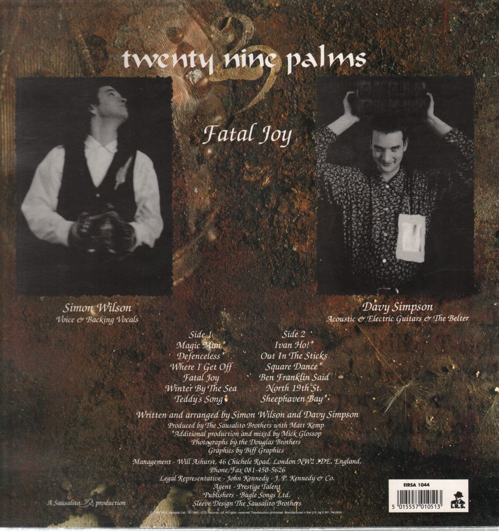 29 Palms - Fatal Joy - Lp