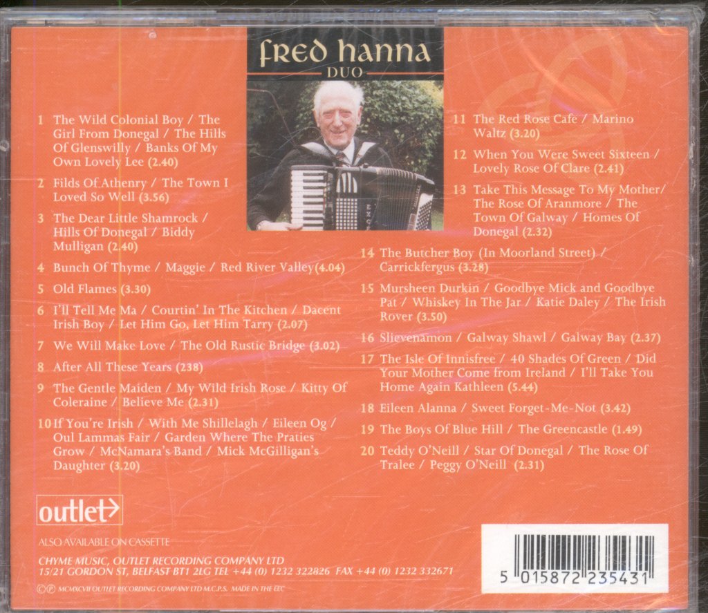 Fred Hanna Duo - Irish Party Favourites - Cd