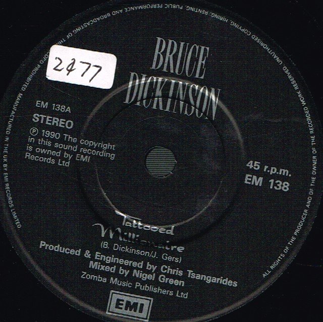 Bruce Dickinson - Tattooed Millionaire - 7 Inch