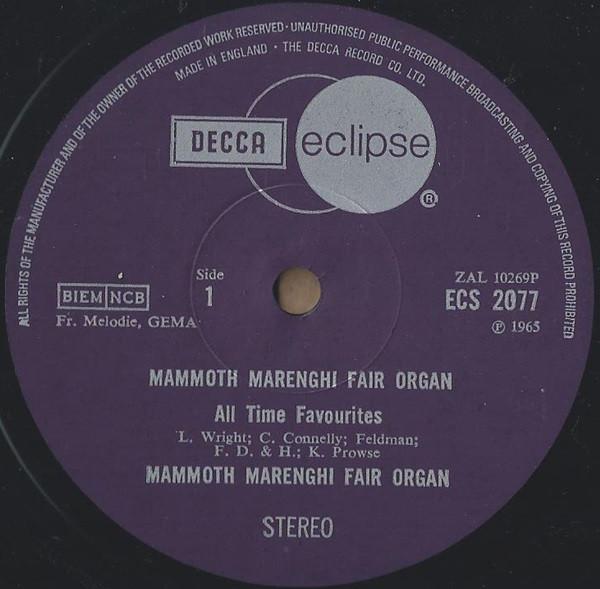 Mammoth Marenghi Fair Organ - All-Time Favourites - Lp