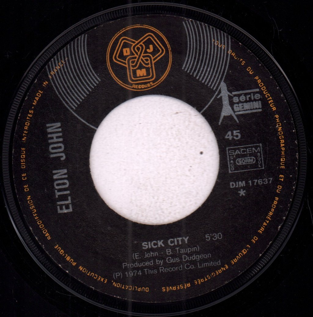 Elton John - Sick City - 7 Inch