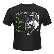 Plastic Head Men's Dead Kennedys Too Drunk To Fuck (Single) Crew Neck Short Sleeve T-Shirt, Black, Large - Large