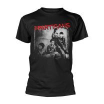 Partisans T Shirt Police Story Band Logo Official Mens Black Xxl - Xx-Large