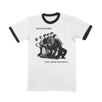 Madness 'one Step Beyond' (White) Ringer T-Shirt (Xx-Large) - Xx-Large