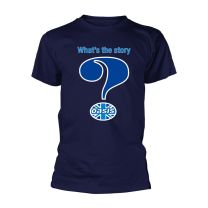 Oasis T Shirt Question Mark Band Logo Official Mens Navy Blue Xxl - Xx-Large