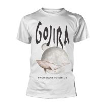 Gojira T Shirt Whale From Mars Band Logo Official Mens White Xxl - Xx-Large