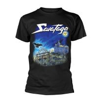 Savatage T Shirt Poets and Madmen Band Logo Official Mens Black S - Small