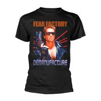 Fear Factory T Shirt Terminator Band Logo Official Mens Black L - Large