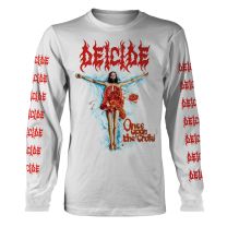 Plastic Head Deicide 'once Upon the Cross' (White) Long Sleeve Shirt (X-Large)