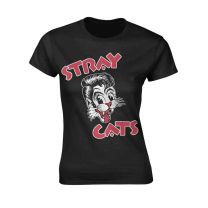 Stray Cats Cat Logo T-Shirt Black M - Women's Medium