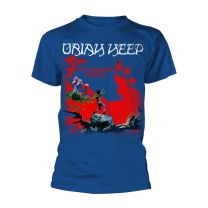 Uriah Heep T Shirt the Magicians Birthday Album Cover Logo Official Mens Blue L - Large