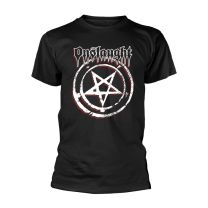 Onslaught T Shirt Pentagram Band Logo Thrash Metal Official Mens Black L - Large