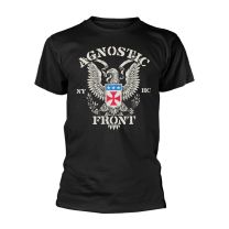 Agnostic Front Eagle Crest Men T-Shirt Black L, 100% Cotton, Regular - Large
